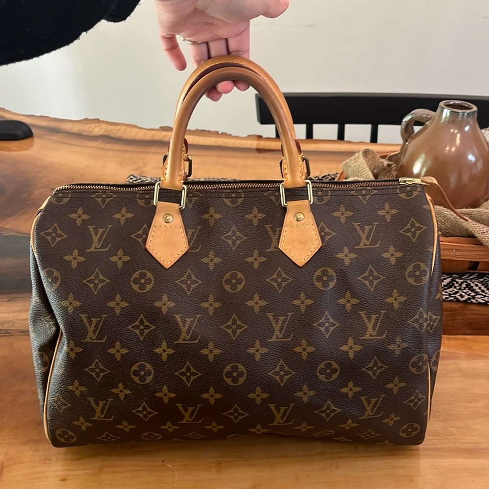 Louis Vuitton Brown Tan Shoulder Bag Iconic Monogram